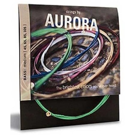 Aurora AURORNGB-45 Standard 45 M Gauge Bass Guitar Strings; Orange